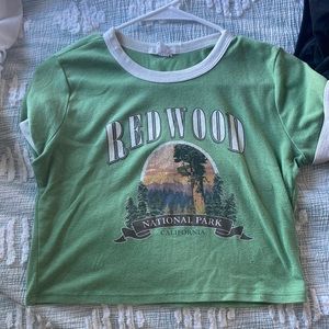 Red wood baby tee